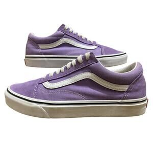 Vans Old Skool Chalk Violet Sneakers Womens 9 Mens 7.5 Suede Canvas Skate Shoes
